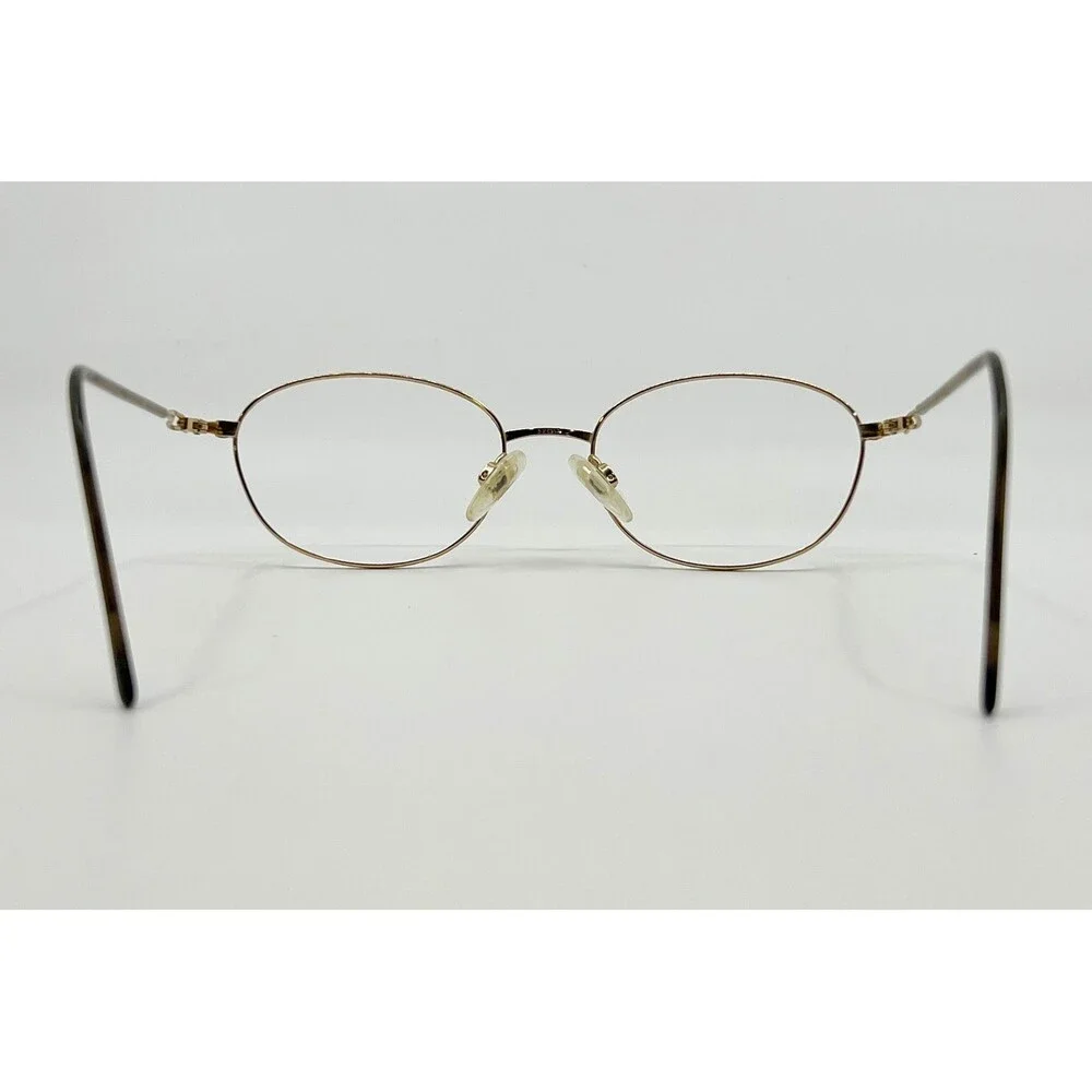 Unbranded Eyeglasses Frames Womens Gold Oval Full Rim 52-17-135 52mm
